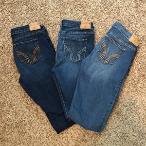 3 pairs 9L mid rise jeans